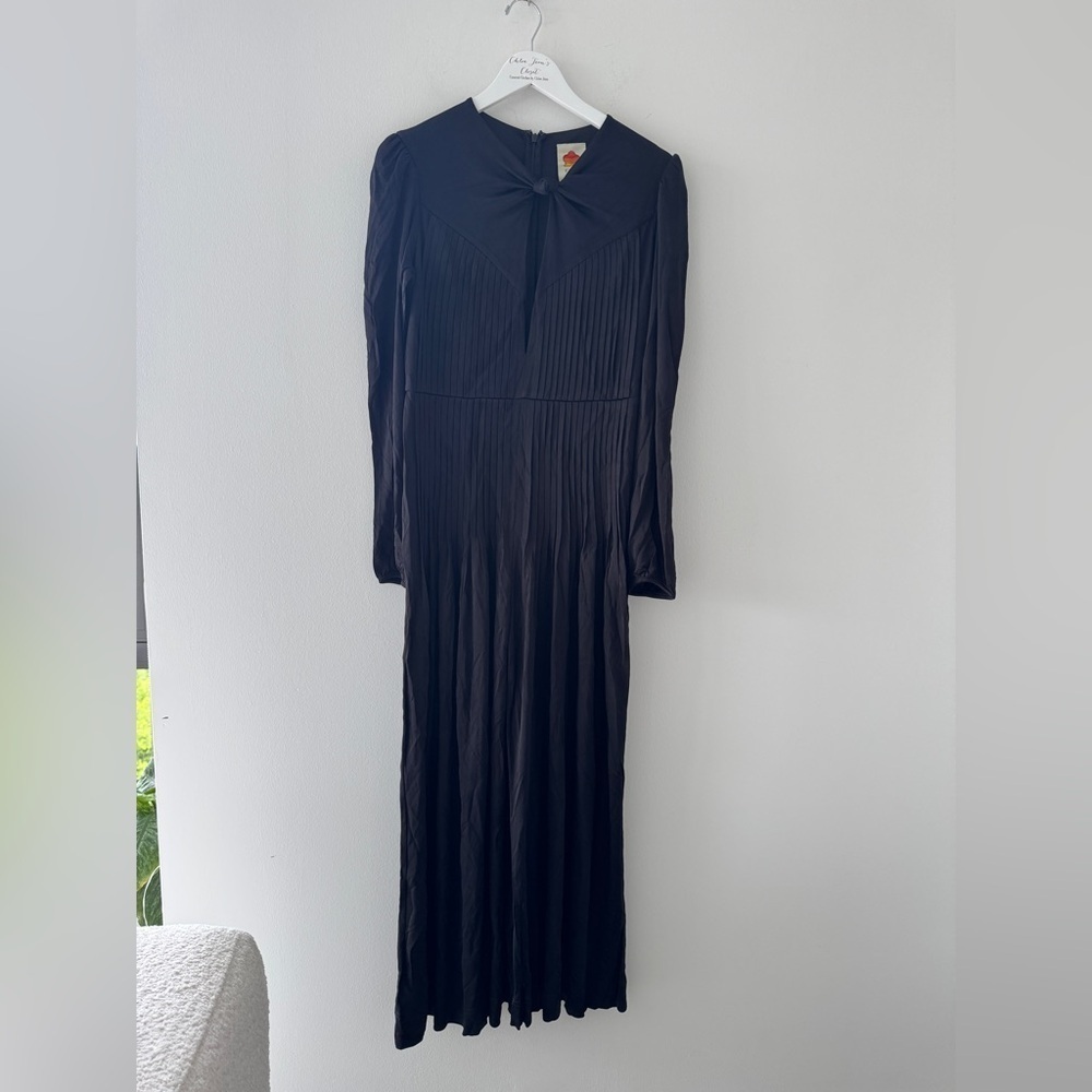 FARM RIO Black Long Sleeve Knot Jumpsuit M - Picture 6 of 9